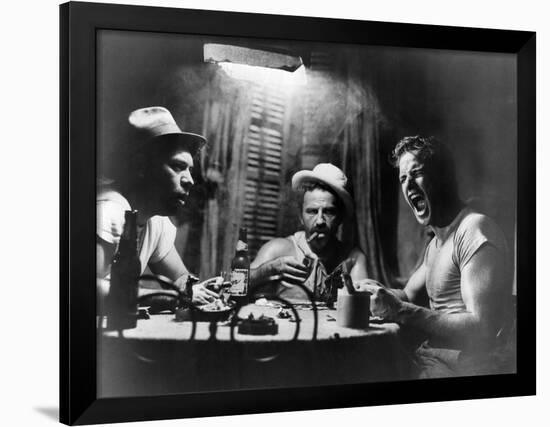 A Streetcar Named Desire, Nick Dennis, Rudy Bond, Marlon Brando, 1951-null-Framed Photo