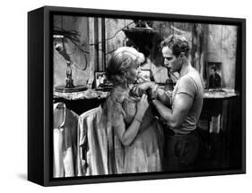 A Streetcar Named Desire, Vivien Leigh, Marlon Brando, 1951-null-Framed Stretched Canvas