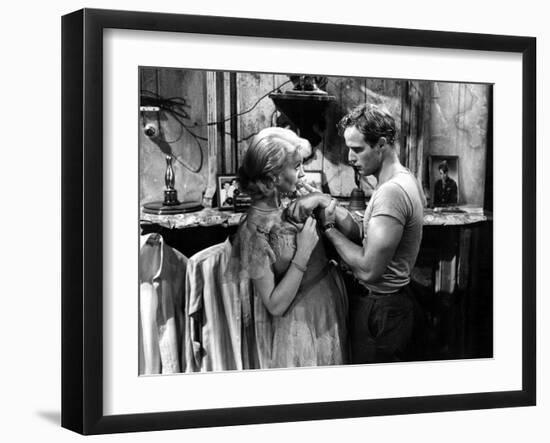 A Streetcar Named Desire, Vivien Leigh, Marlon Brando, 1951-null-Framed Photo