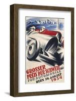 A Striking Poster for the Grand Prix of Switzerland Held at Bern-null-Framed Photographic Print