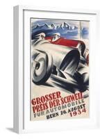 A Striking Poster for the Grand Prix of Switzerland Held at Bern-null-Framed Photographic Print