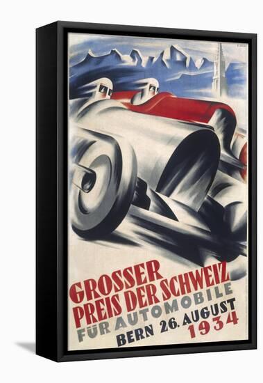 A Striking Poster for the Grand Prix of Switzerland Held at Bern-null-Framed Stretched Canvas