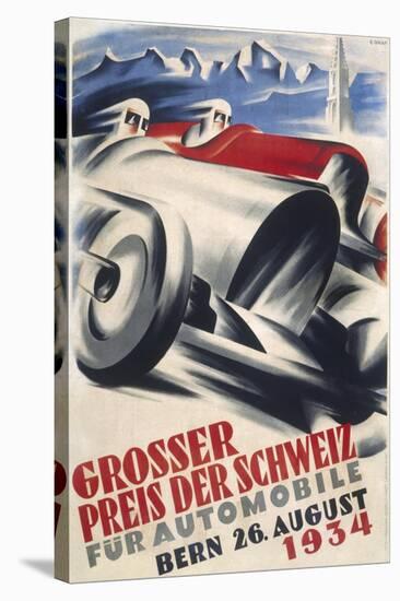 A Striking Poster for the Grand Prix of Switzerland Held at Bern-null-Stretched Canvas