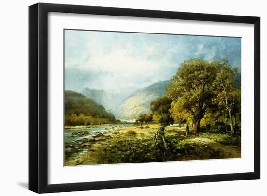 A Stroll Along the River-Melrose Andrew-Framed Giclee Print