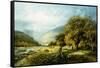 A Stroll Along the River-Melrose Andrew-Framed Stretched Canvas