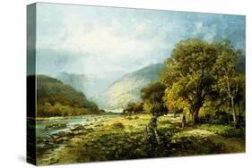 A Stroll Along the River-Melrose Andrew-Stretched Canvas