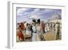 A Stroll at the Seaside, Ostend-Carl Hermann Kuechler-Framed Giclee Print