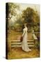 A Stroll in the Garden-Ernest Walbourn-Stretched Canvas