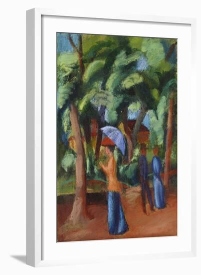 A Stroll in the Park, 1914-August Macke-Framed Giclee Print