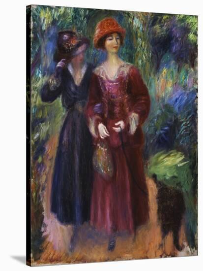 A Stroll in the Park, 1915-1918-William James Glackens-Stretched Canvas