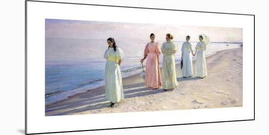 A Stroll on the Beach-Michael Ancher-Mounted Premium Giclee Print