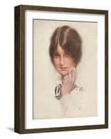 'A Study', c1914, (1914)-Harrison Fisher-Framed Giclee Print