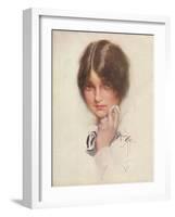 'A Study', c1914, (1914)-Harrison Fisher-Framed Giclee Print