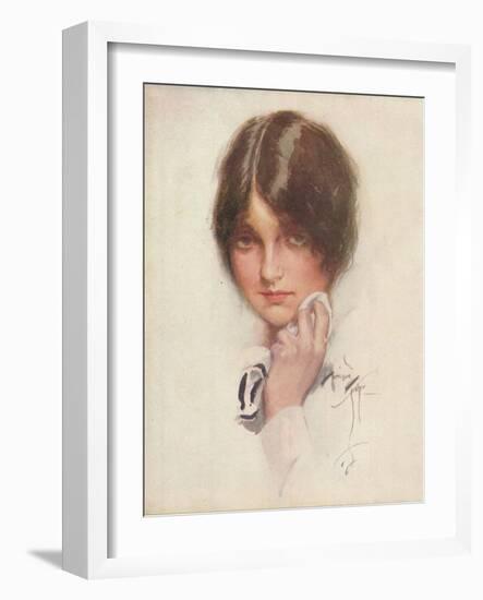 'A Study', c1914, (1914)-Harrison Fisher-Framed Giclee Print