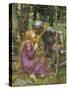 A Study for La Belle Dame Sans Merci-John William Waterhouse-Stretched Canvas