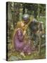 A Study for La Belle Dame Sans Merci-John William Waterhouse-Stretched Canvas