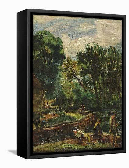 A Study for the Young Waltonians-John Constable-Framed Stretched Canvas