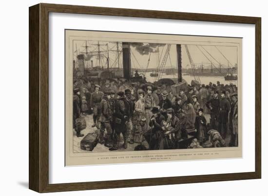 A Study from Life on Prince's Landing Stage, Liverpool, Destroyed by Fire 28 July 1874-Charles Green-Framed Giclee Print