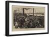 A Study from Life on Prince's Landing Stage, Liverpool, Destroyed by Fire 28 July 1874-Charles Green-Framed Giclee Print