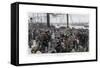 A Study from Life on Prince's Landing Stage, Liverpool - Destroyed by Fire July 28, 1874-null-Framed Stretched Canvas