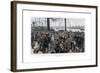 A Study from Life on Prince's Landing Stage, Liverpool - Destroyed by Fire July 28, 1874-null-Framed Giclee Print