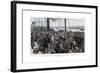 A Study from Life on Prince's Landing Stage, Liverpool - Destroyed by Fire July 28, 1874-null-Framed Giclee Print