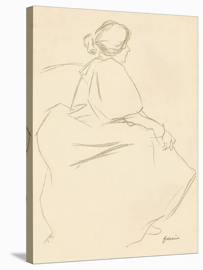 A Study in Crayon, C1872-1898, (1898)-Jean Louis Forain-Stretched Canvas
