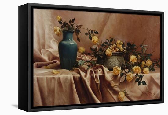 A Study in Roses-William Bradford-Framed Stretched Canvas