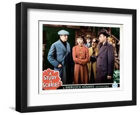 A Study in Scarlet, from Left:Warburton Gamble, Anna May Wong, Alan Mowbray, 1933-null-Framed Art Print