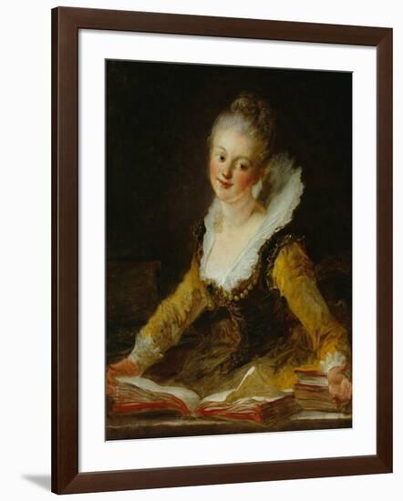 A Study (L'Etude)-Jean-Honoré Fragonard-Framed Giclee Print