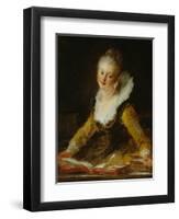 A Study (L'Etude)-Jean-Honoré Fragonard-Framed Giclee Print