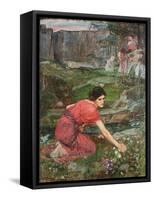 A Study: Maidens Picking Flowers by a Stream, C. 1909-1914-John William Waterhouse-Framed Stretched Canvas