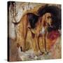 A Study of a Bloodhound, 1848-William Holman Hunt-Stretched Canvas