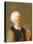 A Study of a Woman Drinking-Adriaen Jansz. Van Ostade-Stretched Canvas