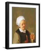 A Study of a Woman Drinking-Adriaen Jansz. Van Ostade-Framed Giclee Print