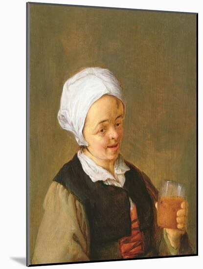 A Study of a Woman Drinking-Adriaen Jansz. Van Ostade-Mounted Giclee Print