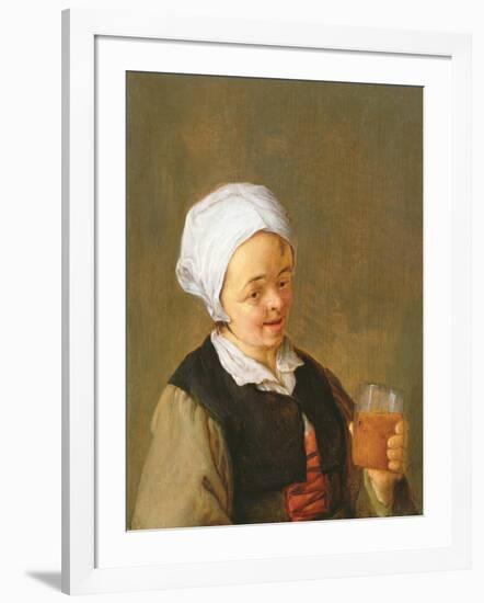 A Study of a Woman Drinking-Adriaen Jansz. Van Ostade-Framed Giclee Print
