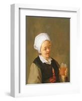 A Study of a Woman Drinking-Adriaen Jansz. Van Ostade-Framed Giclee Print