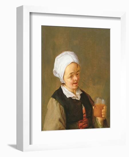 A Study of a Woman Drinking-Adriaen Jansz. Van Ostade-Framed Giclee Print