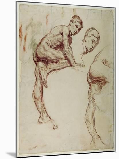 A Study of a Young Man Climbing, C.1898-Sir William Orpen-Mounted Giclee Print