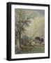 A Study of Cattle, 19Th Century-Thomas Baker-Framed Giclee Print