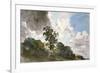 A Study of Clouds and Trees-John Constable-Framed Art Print