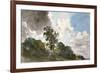 A Study of Clouds and Trees-John Constable-Framed Art Print