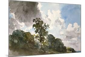 A Study of Clouds and Trees-John Constable-Mounted Art Print