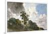 A Study of Clouds and Trees-John Constable-Framed Art Print