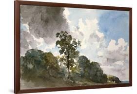 A Study of Clouds and Trees-John Constable-Framed Art Print