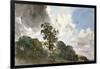 A Study of Clouds and Trees-John Constable-Framed Art Print