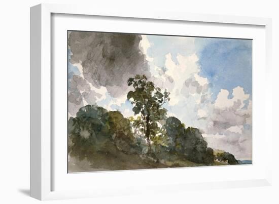 A Study of Clouds and Trees-John Constable-Framed Art Print