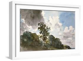 A Study of Clouds and Trees-John Constable-Framed Art Print