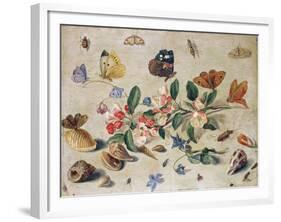 A Study of Flowers and Insects-Jan Van, The Elder Kessel-Framed Giclee Print